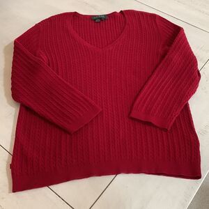Ralph Lauren Cable Knit V Neck Sweater